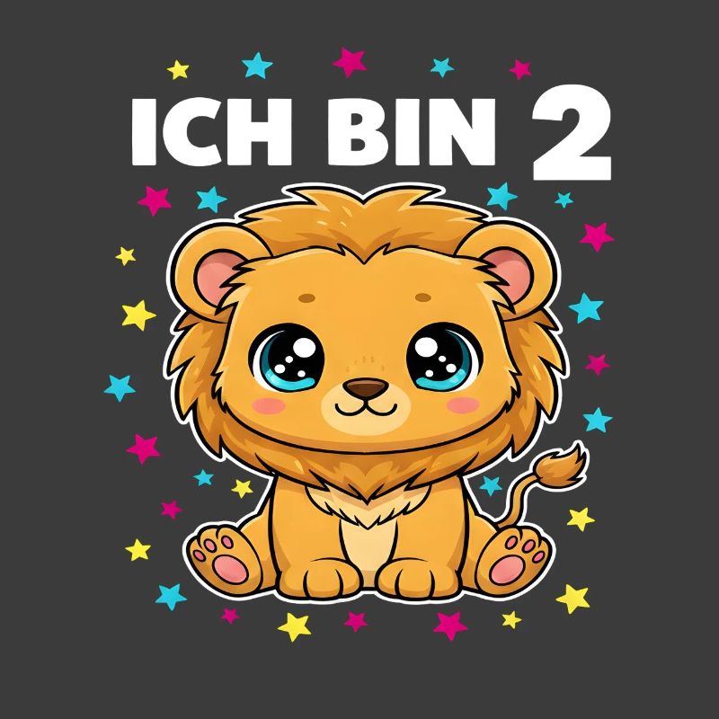 Ich bin 2 - Süßes Löwe zum 2. Geburtstag