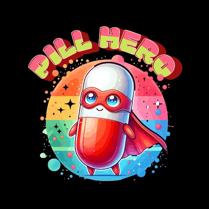 Helden Pille Superheld Medizin Tabletten Held