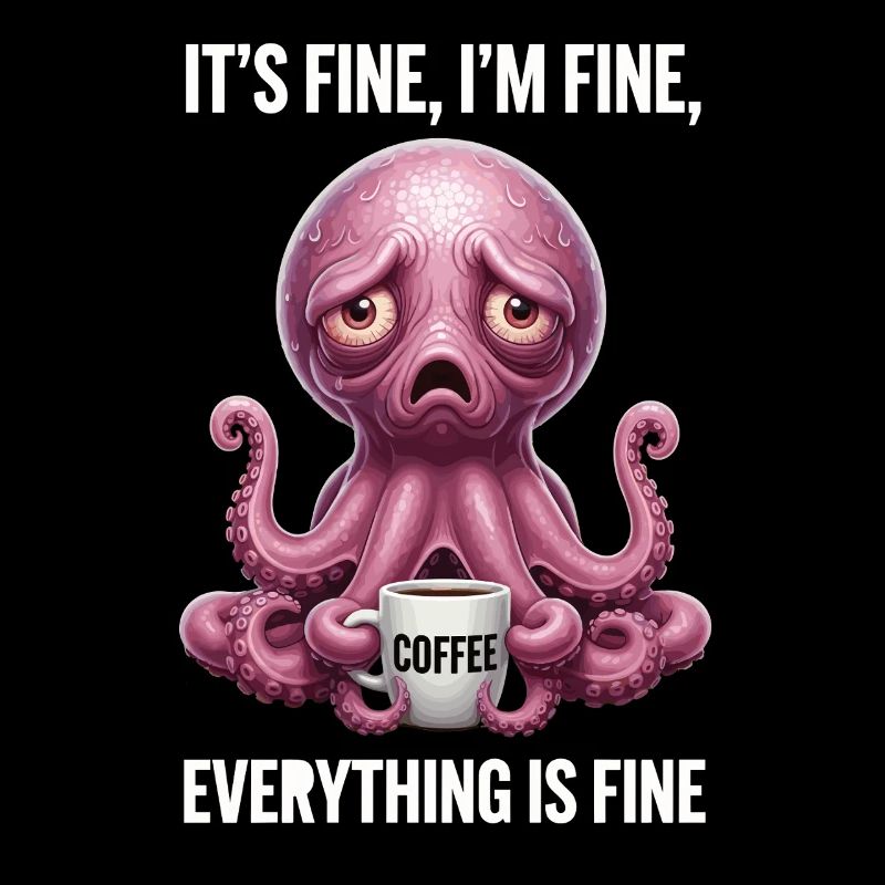 C’est bien dans un bon café Humour de pieuvre