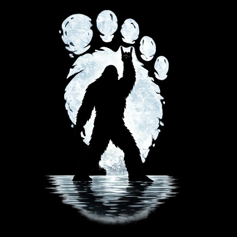 Bigfoot Rock Auf Schild Sasquatch Yeti Rock & Roll