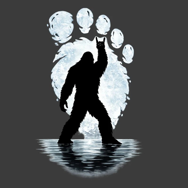 Bigfoot Rock sur Shield Sasquatch Yéti Rock & Roll