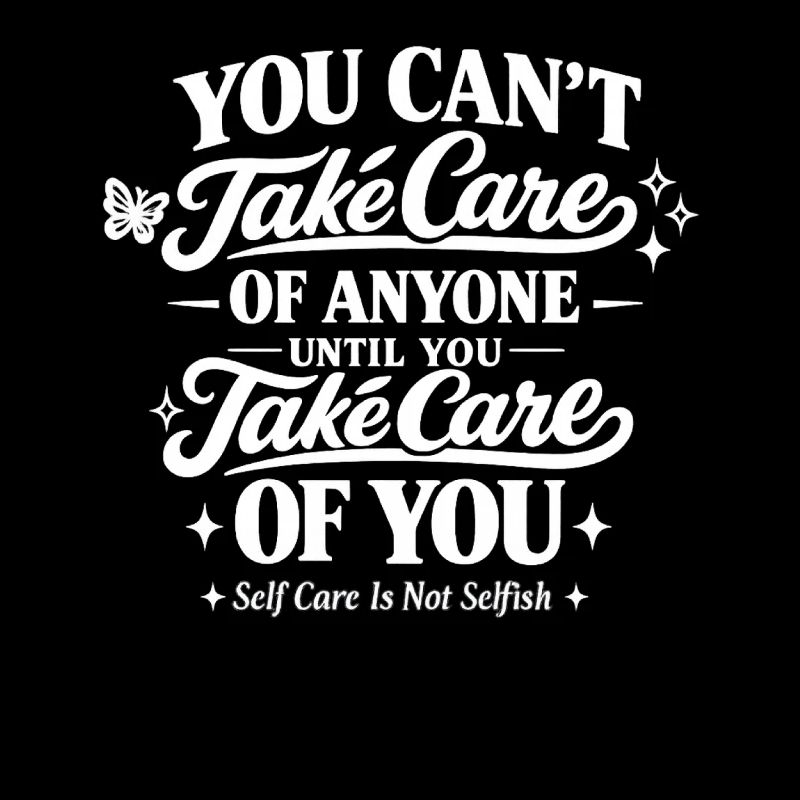 Citation de soin de soi Typographie Pleine conscience de soi