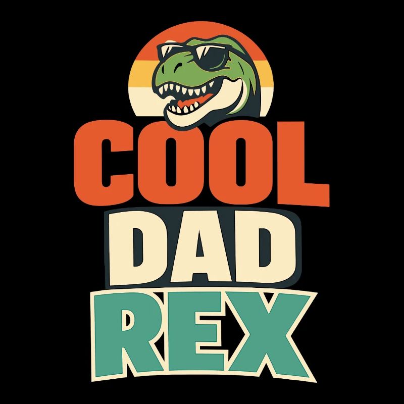 Cool Dad Rex Dino Father Retro Motif de la proverbe