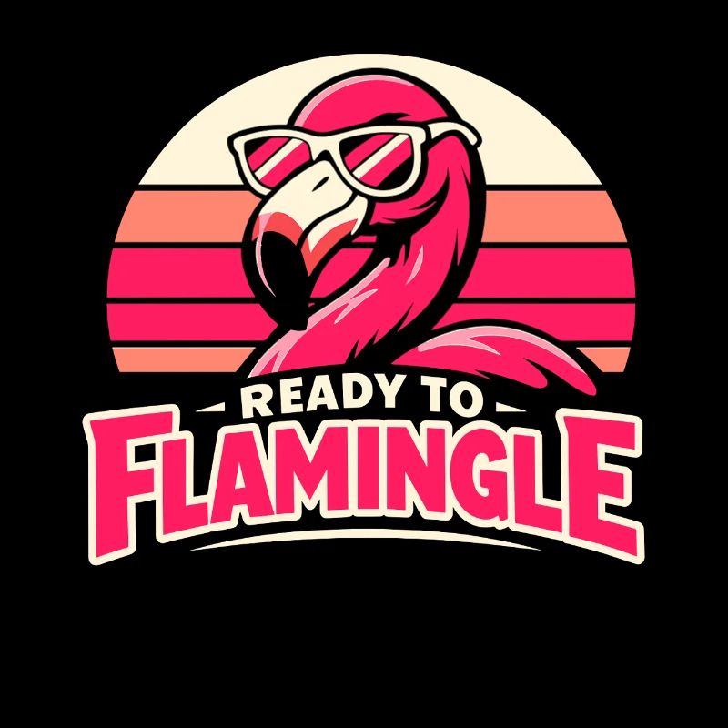 Retro Flamingo Brillenmotiv