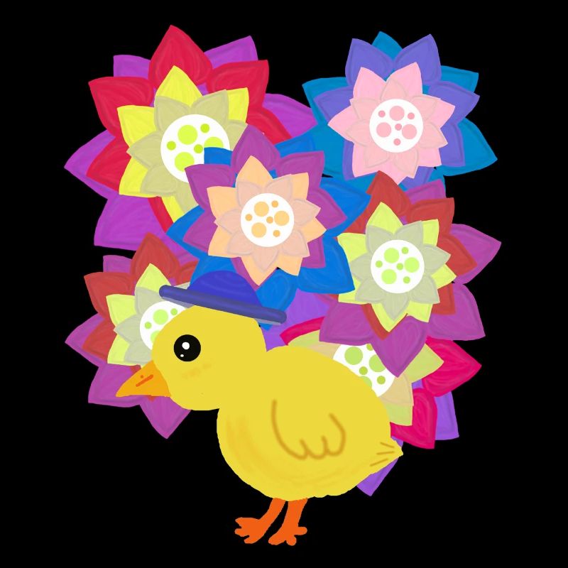Colorful Mandala Duck Chick Chicken Kids