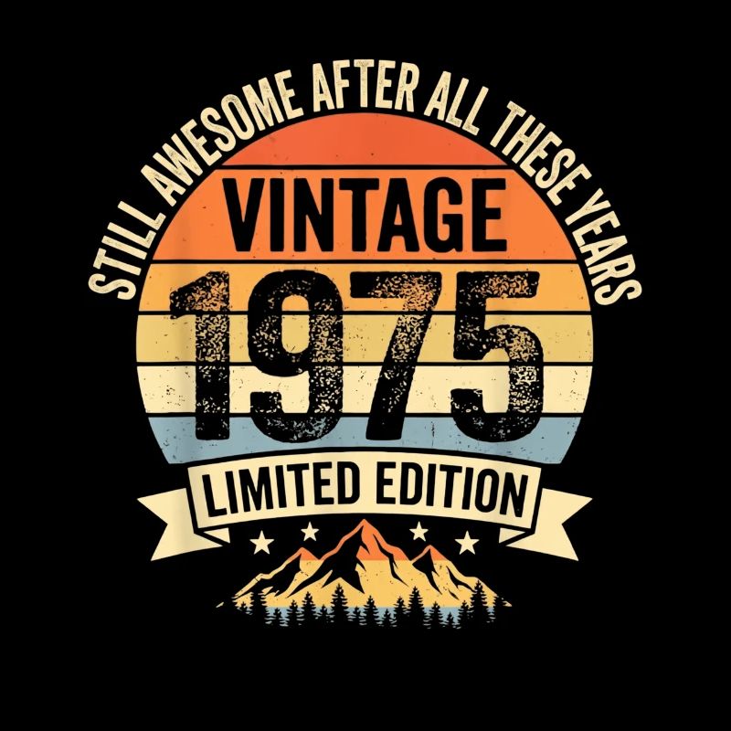 Design vintage rétro d’anniversaire de 1975