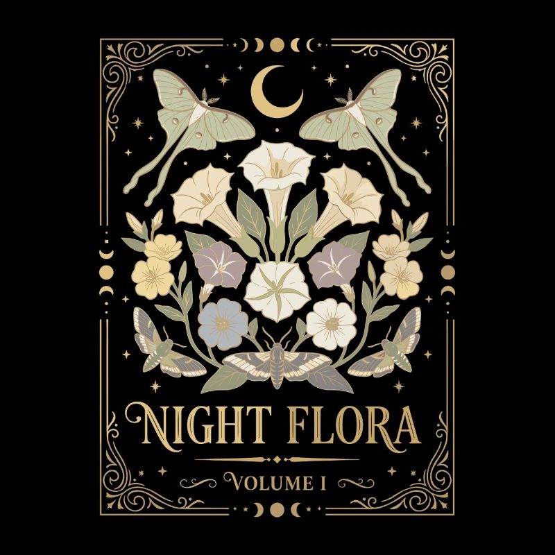 Night Blossoms Moon Motifs