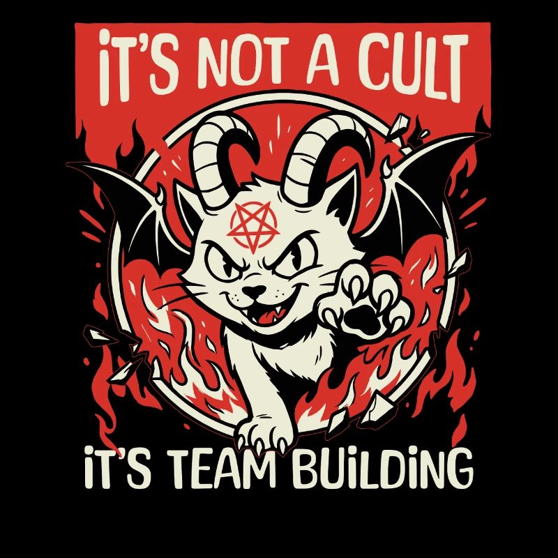 It's Not A Cult  Funny Dark Cat