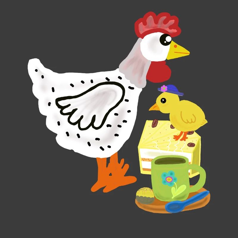 Breakfast Chicken Cake Chick Duo