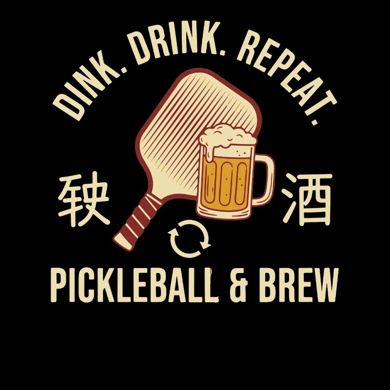 Pickleball funny player Dink Drink Repeat