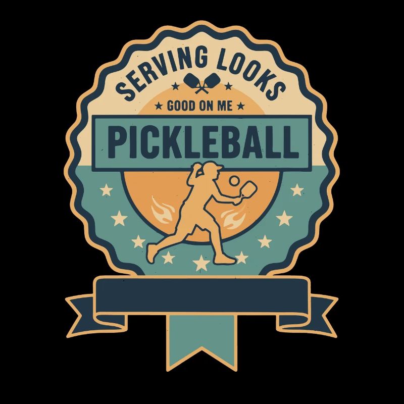 Pickleball Serving Looks Good On Me Funny Player