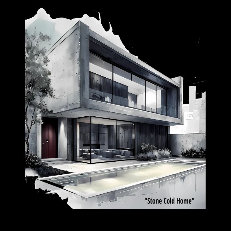 Maison moderne froide en pierre