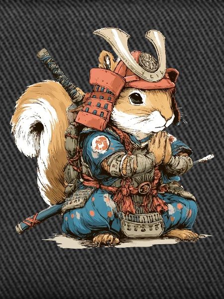 Eichhörnchen-Samurai-Rüstung