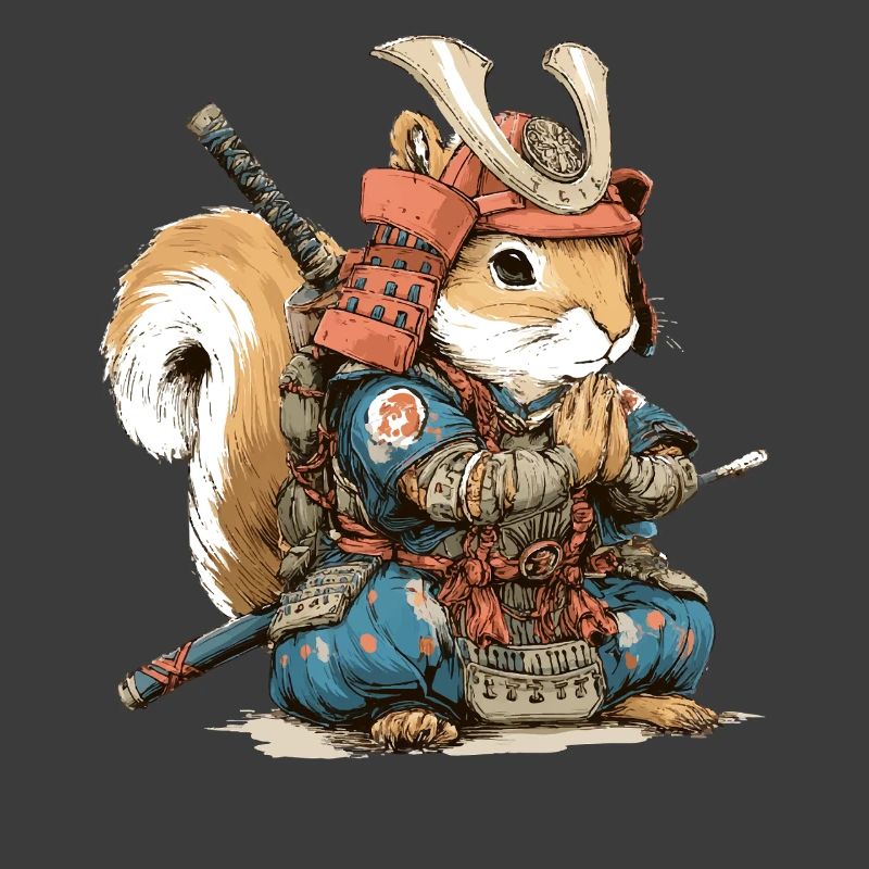 Eichhörnchen-Samurai-Rüstung