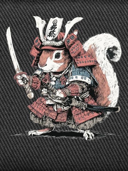 Eichhörnchen-Samurai-Rüstung