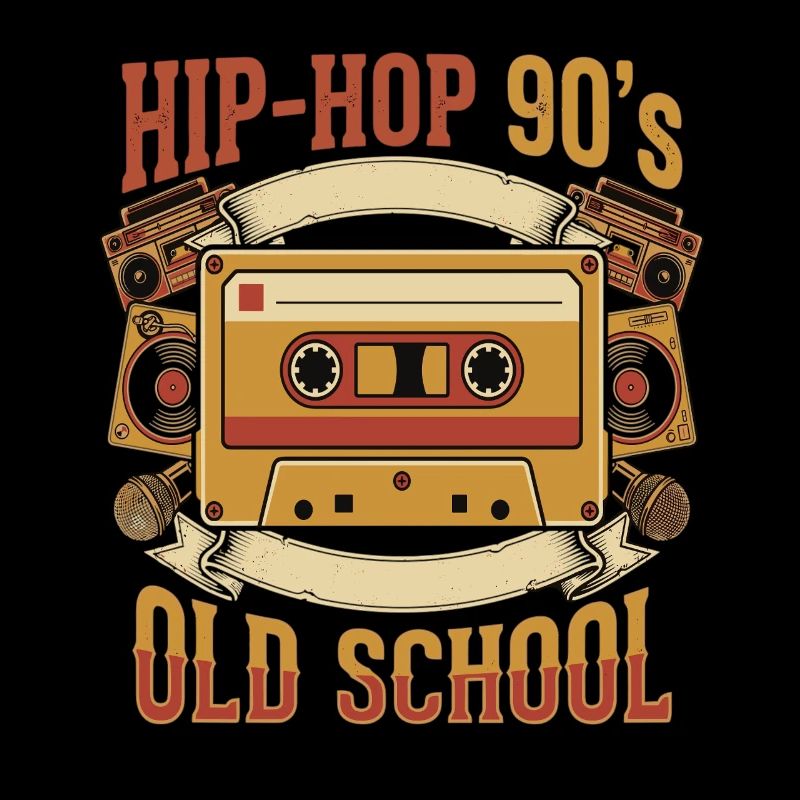 Hip Hop 90s Old School Cassette Retro