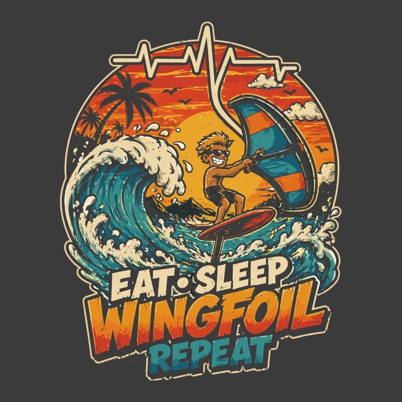 Coucher de soleil Wingfoil Wave Rider