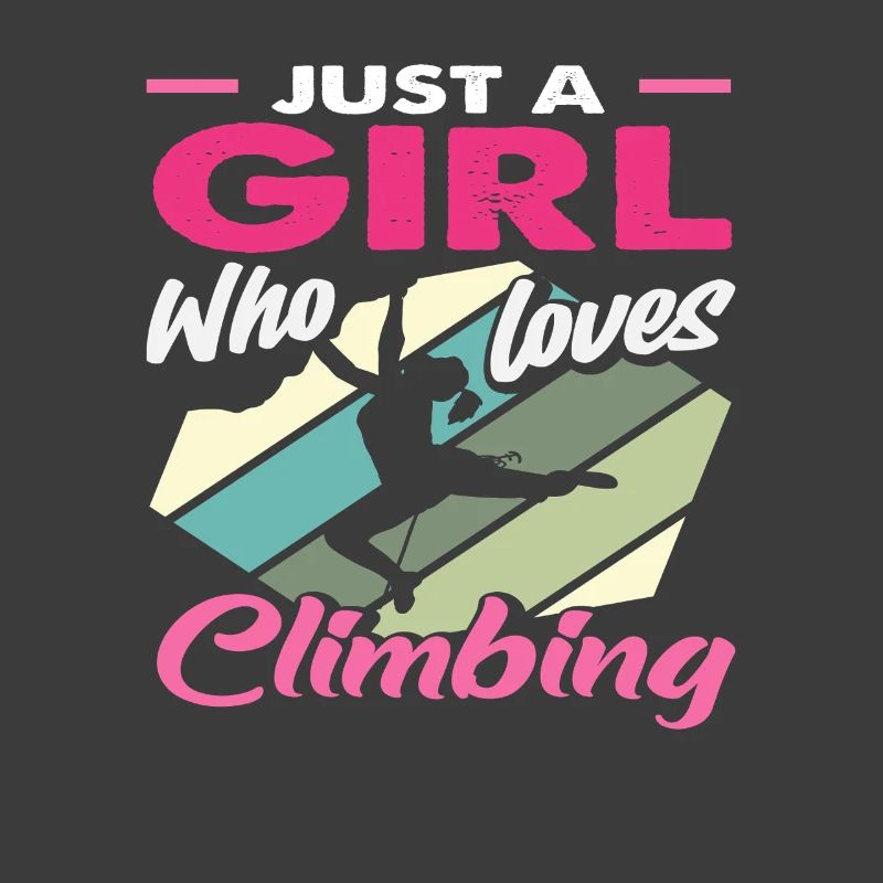 Nur ein Mädchen das Klettern liebt