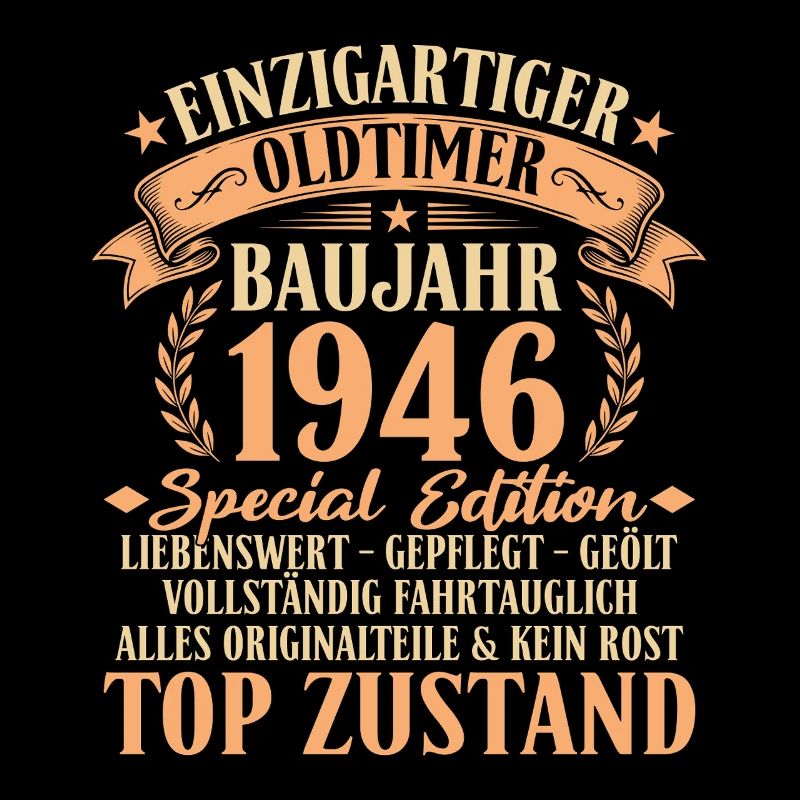 1946 Baujahr Oldtimer 80. Geburtstag Geschenkidee