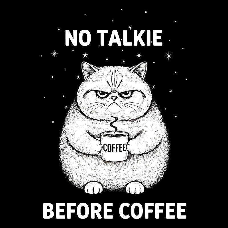Kein Gespräch Vor Kaffee Liebhaber Katze