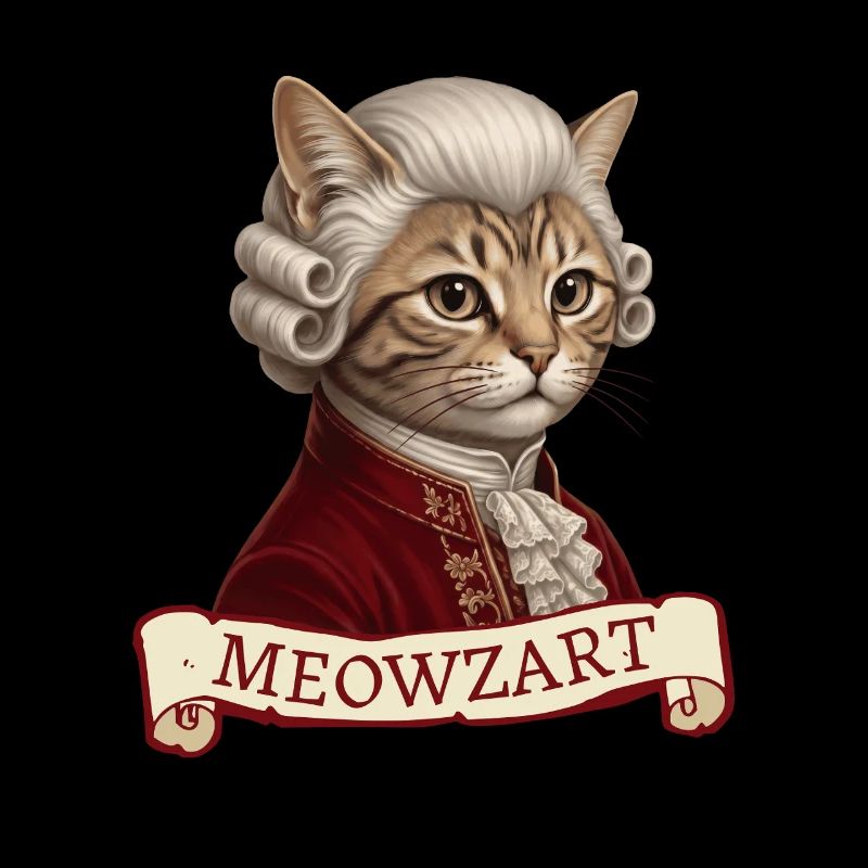 Meowzart - Funny Classical Music Composer Cat