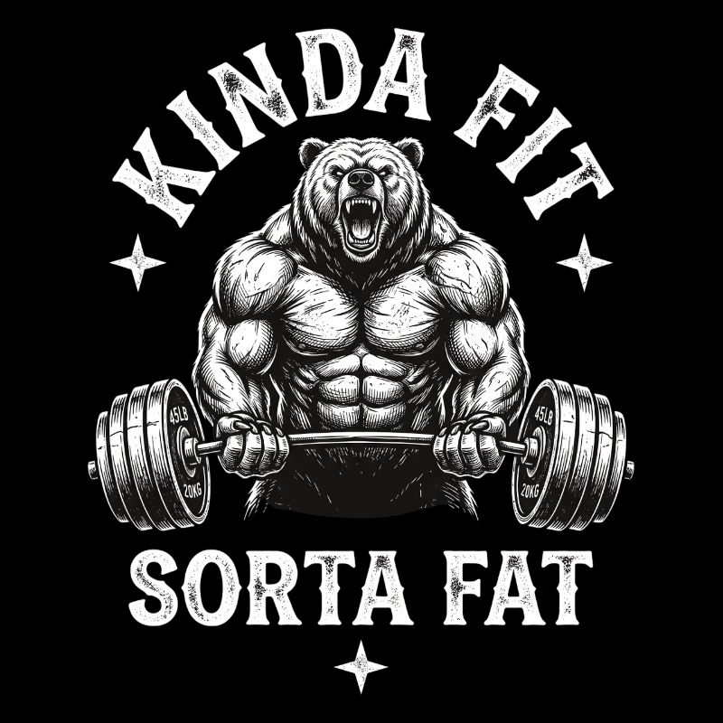 Kinda Fit Sorta Fat Bär Gewichtheben