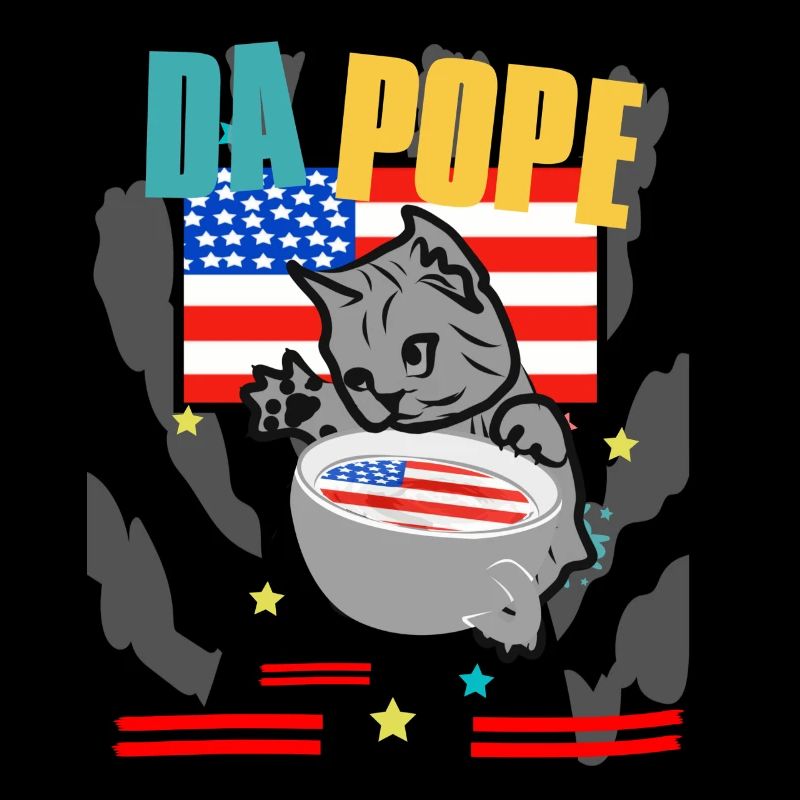 Da pope cool cat american flag
