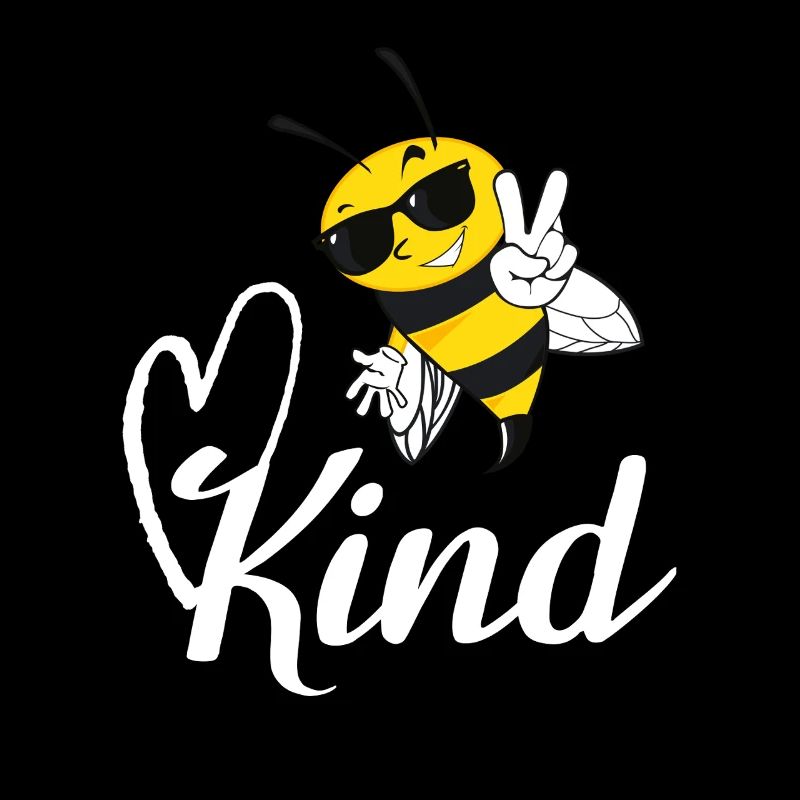 Sei freundlich Biene Friedenszeichen niedliche Honigbienen-Kunst