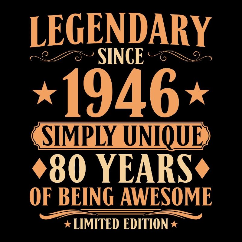 Legendary since 1946 - 80th Birthday Vintage