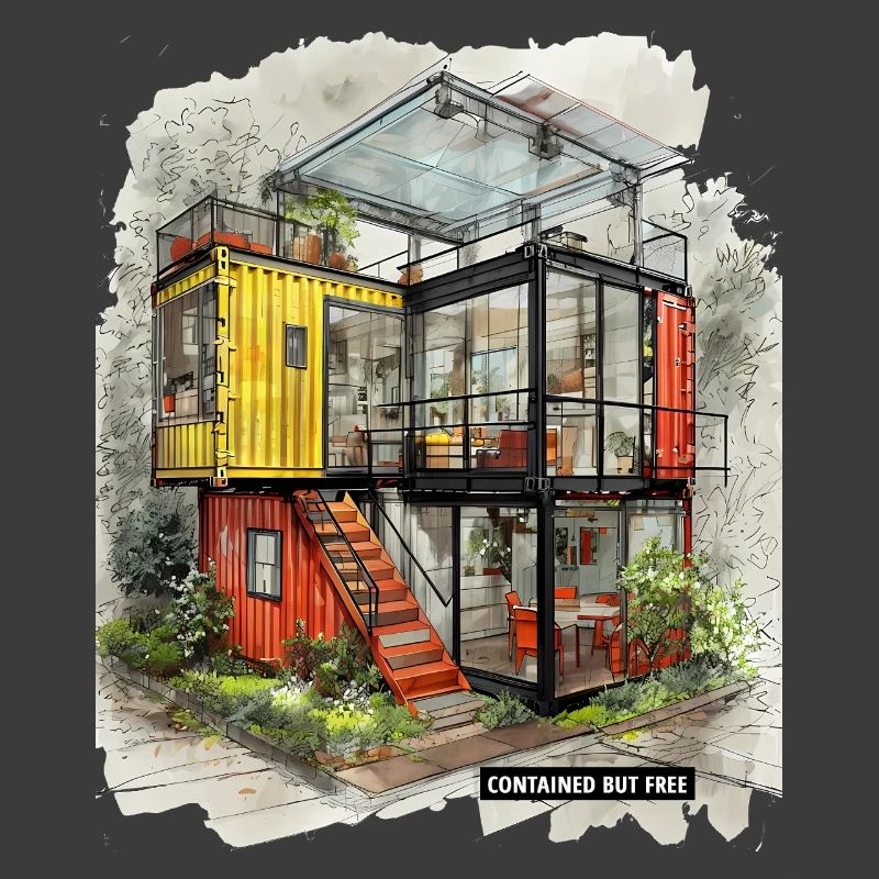 CONTAINED BUT FREE - Modern Shipping Container Art