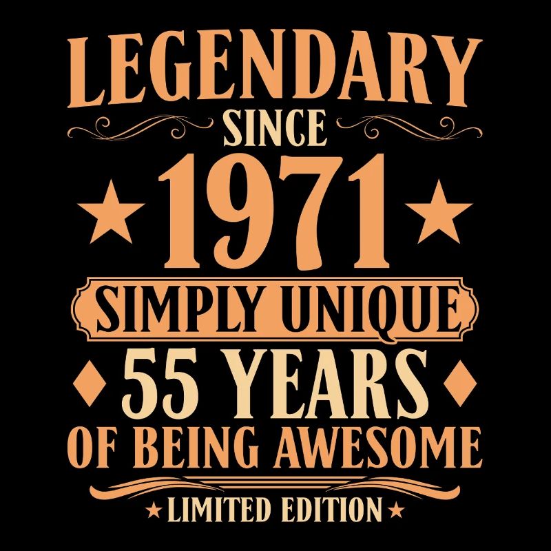 Legendary since 1971 - 55th Birthday Vintage