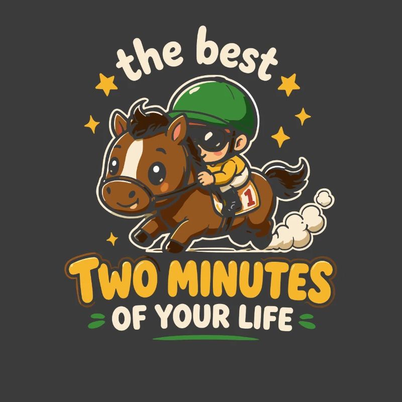 Course de sprint de chevaux de dessins animés