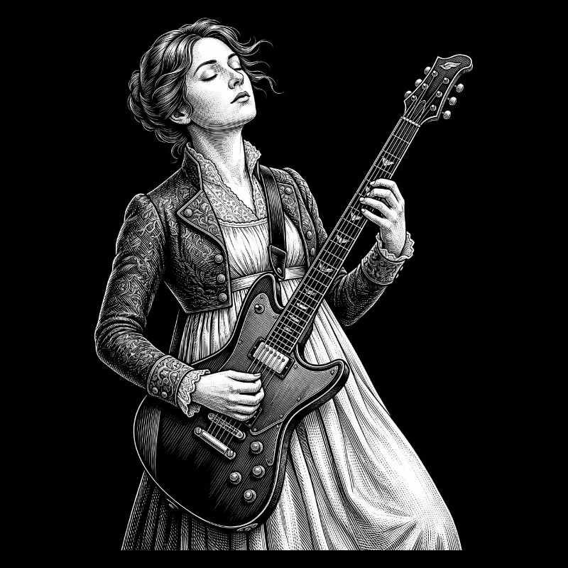 Jane Austen spielt Gitarre