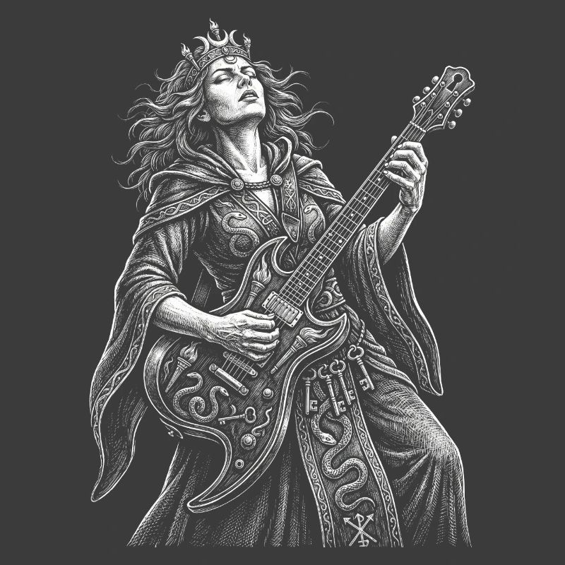 Hecate spielt Gitarre