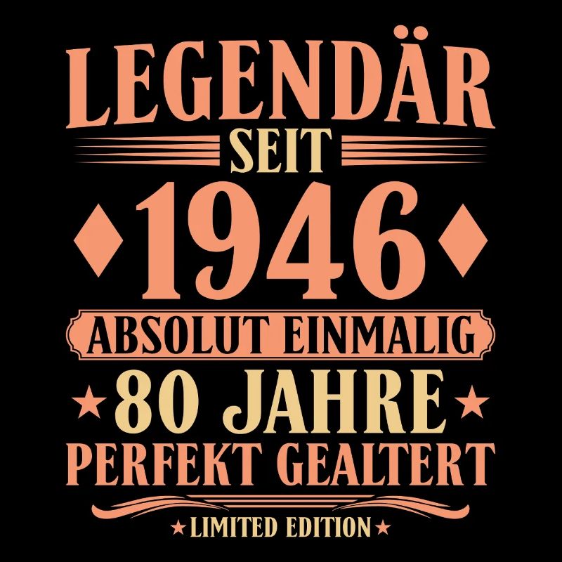 1946 Geboren - Absolut Einmalig 80. Geburtstag
