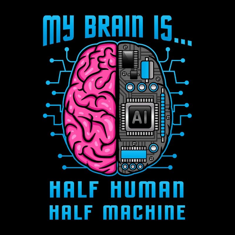 Graphique IA mi-humain mi-machine