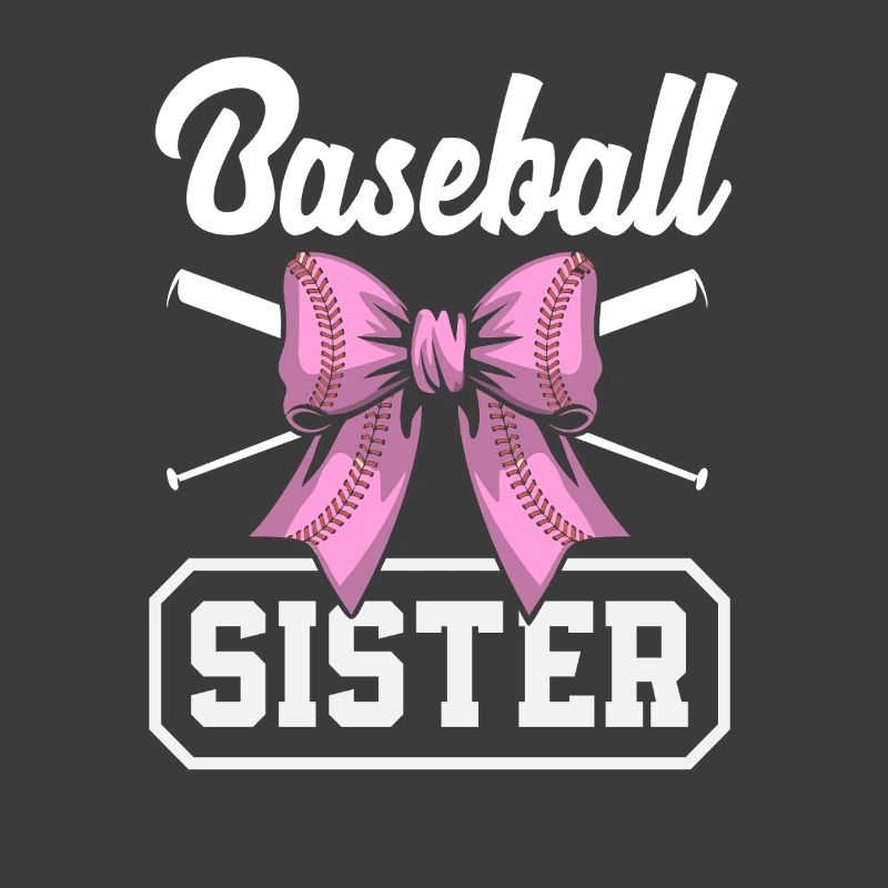 Baseball Sœur Bow Bat Rose
