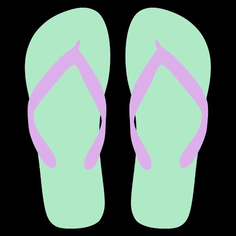 Mint Flip Flops Lavender Straps