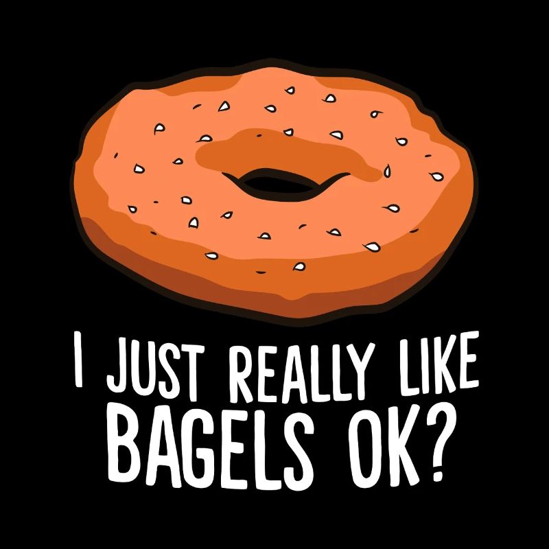 Bagel Humor Cartoon Tee