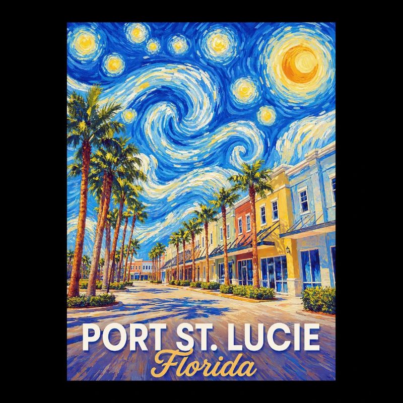 Port St. Lucie Florida Palm Trees Skyline
