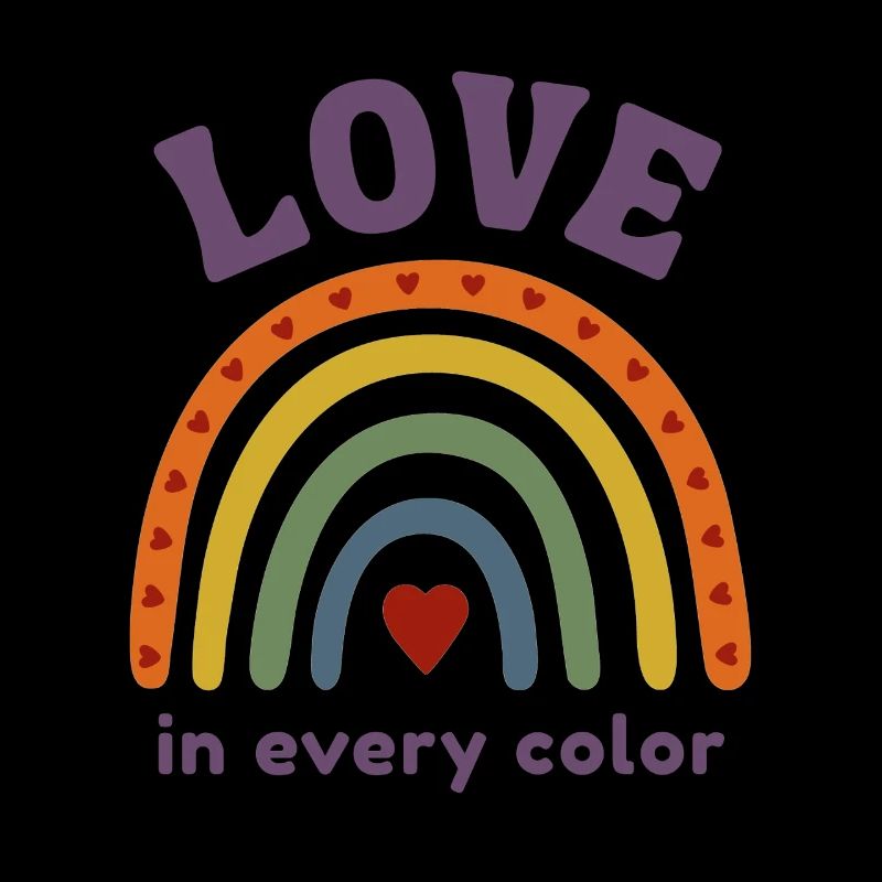 L’amour dans chaque couleur Fierté arc-en-ciel
