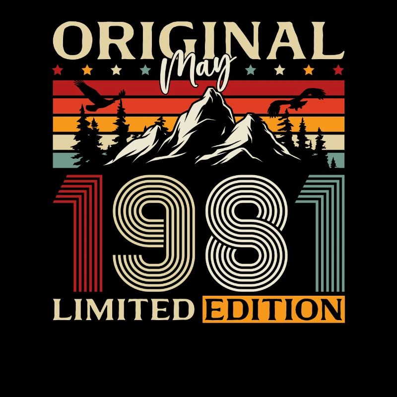 45. Geburtstag Geschenk Original Mai 1981