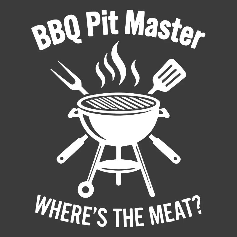 BBQ PIT MASTER WHERE'S THE MEAT Grill Graphic