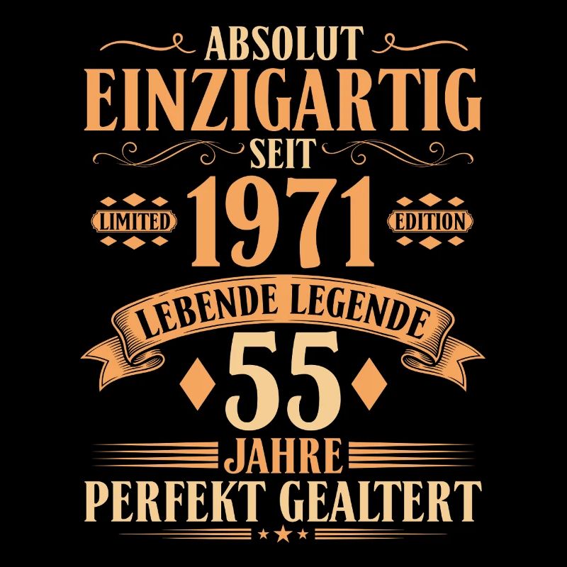 Einzigartig seit 1971 - 55. Geburtstag Vintage