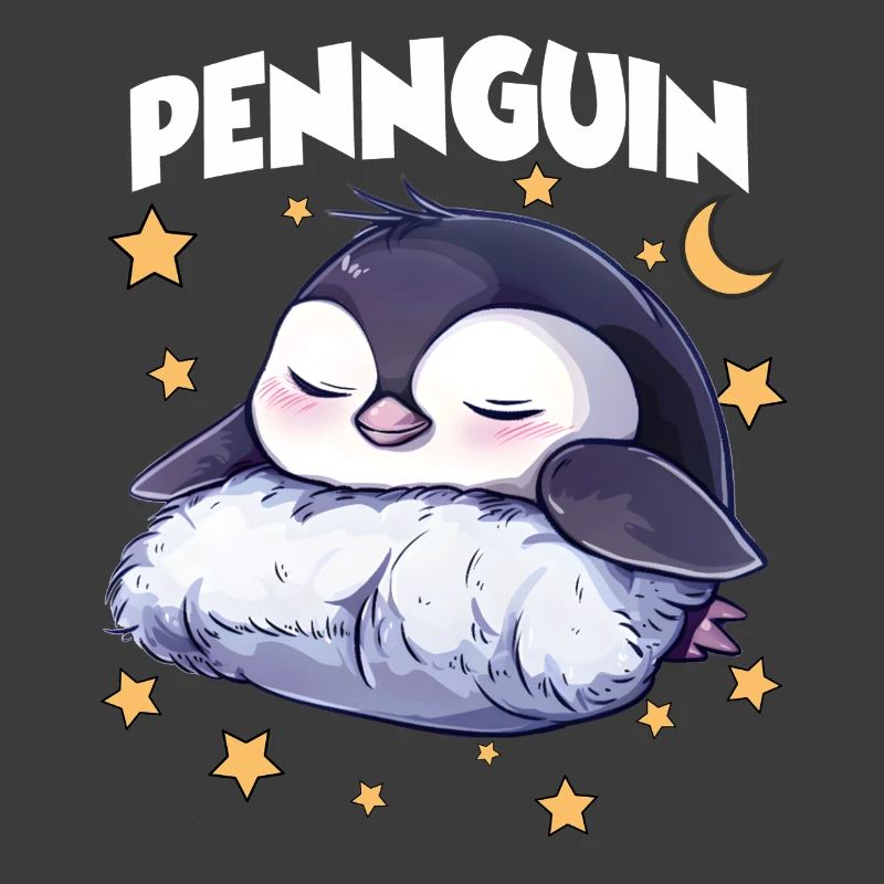 Pinguin Pennguin Pyjama Langschläfer Morgenmuffel 