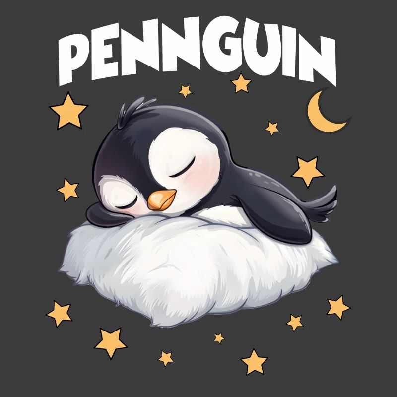 Pennguin Pinguin Pyjama müde Morgenmuffel Langschl