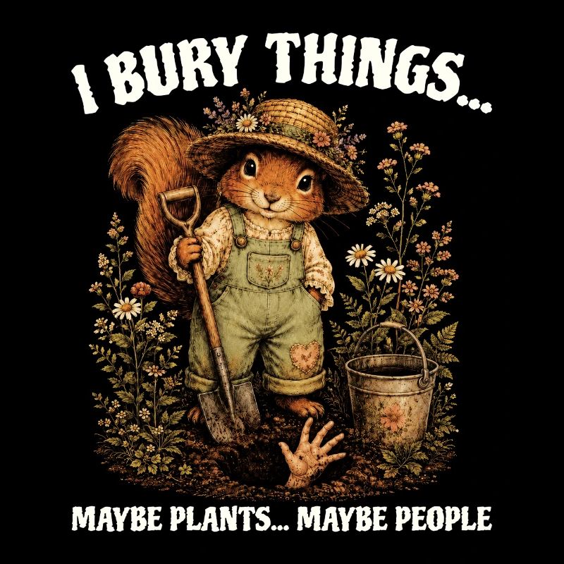 I Bury Things Maybe Plant Squirrel