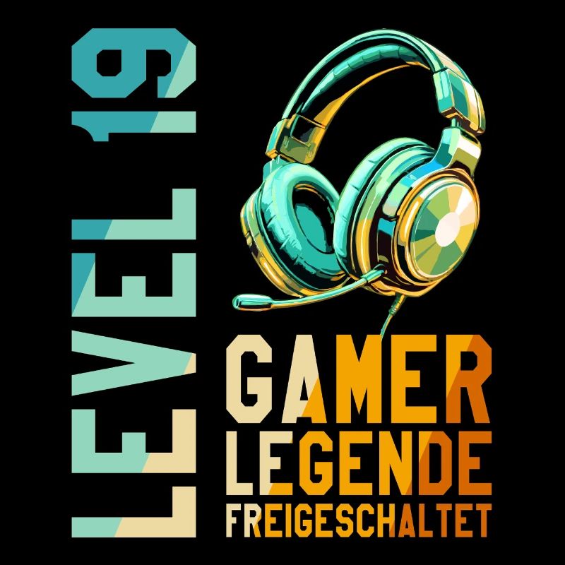 19. Geburtstag Junge Mädchen Gaming Level 19 Jahre