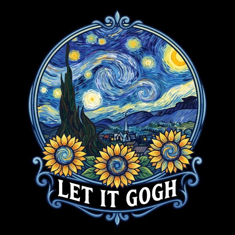 Let it Gogh Funny Vincent Van Gogh Starry Night