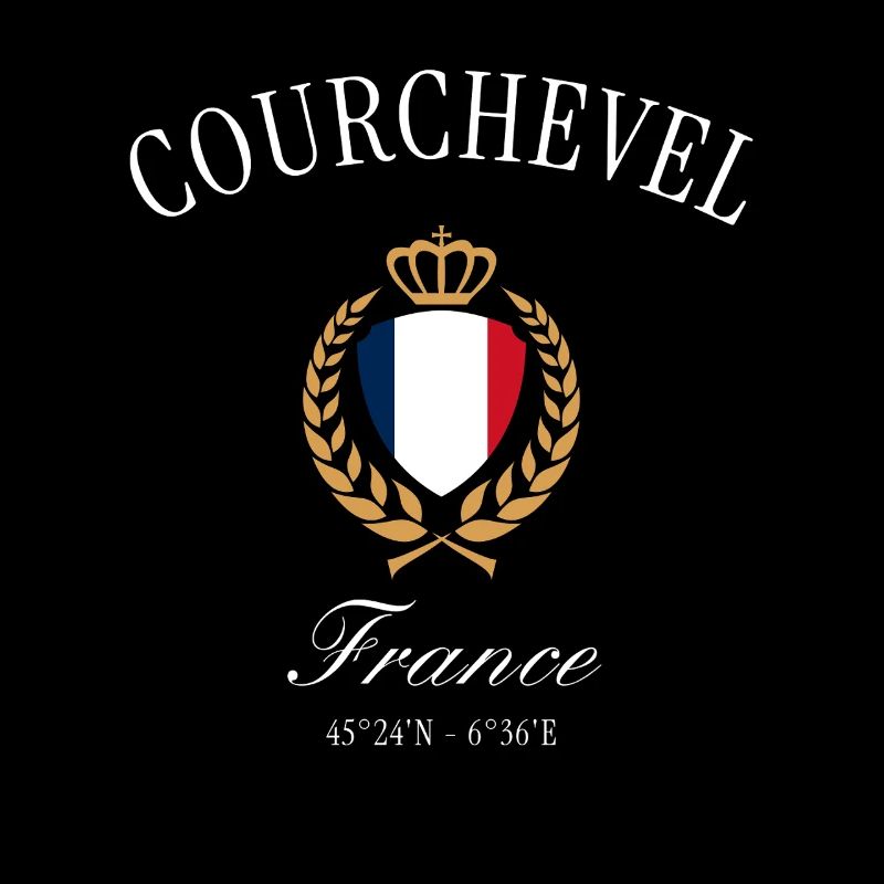 Courchevel Frankreich Wappen Krone Reise Souvenir